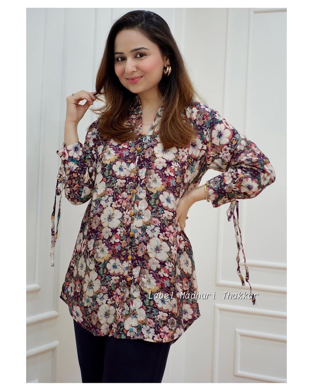 Floral Pure Muslin Designer and Party Wear Tunics